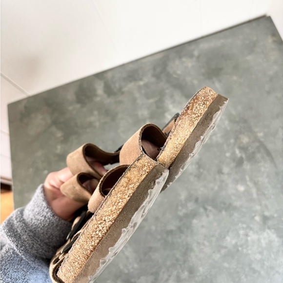 Naot santa barbara camel tan nubuck slip on buckle slide sandals size 9 - Picture 5 of 6